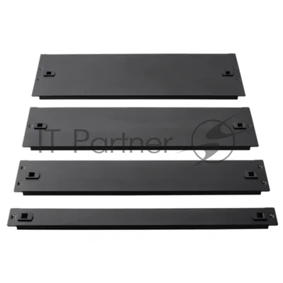 Металлическая фальш-панель LANMASTER 19" 1U, быстросъемная, черная