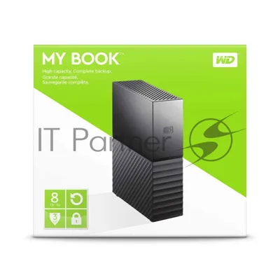 Внешний HDD 3.5" Western Digital My Book, 8TB, USB 3.2 Gen 1 Type-A, 5400 rpm, черный