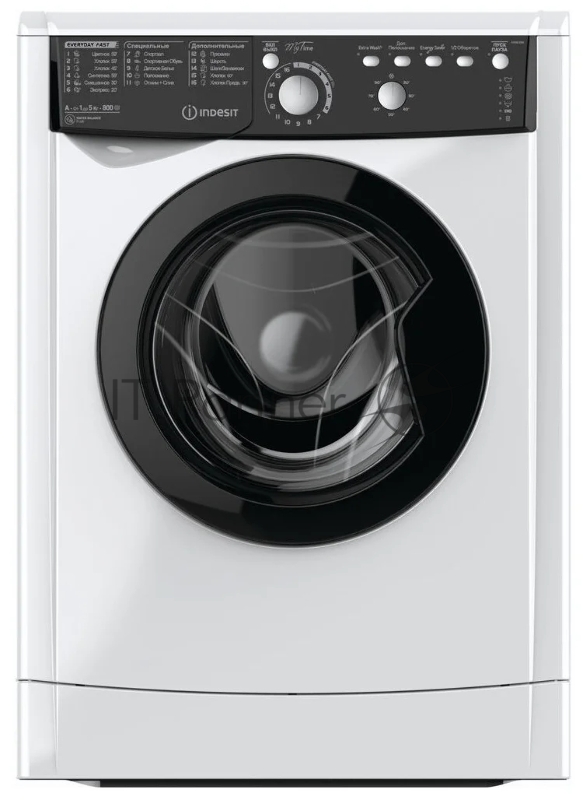 Стиральная машина Indesit EWSB 5085 BK CIS белый, загрузка фронтальная 5 кг, 800 об/мин., класс: А