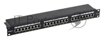 Патч-панель ITK PP24-1UC5EF-K05-G 1U кат. 5Е FTP 24 порта (Krone) GENERICA