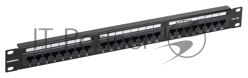 Патч-панель ITK PP24-1UC5EU-K05-G 1U кат. 5Е UTP 24 порта (Krone) GENERICA