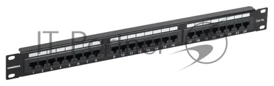 Патч-панель ITK PP24-1UC5EU-K05-G 1U кат. 5Е UTP 24 порта (Krone) GENERICA