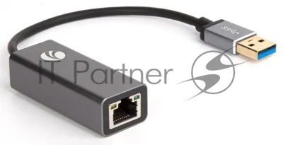 Кабель-переходник USB 3.0 (Am) --> LAN RJ-45 Ethernet 1000 Mbps, Aluminum Shell, VCOM DU312M