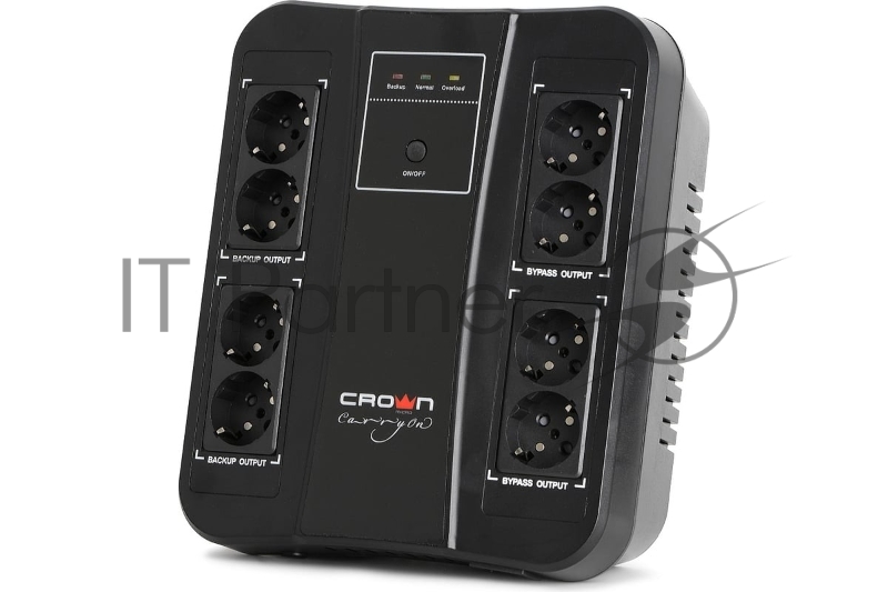 Источник бесперебойного питания Crown CMUS-295 EURO SMART/1000 ВА/600 Вт/8 х CEE 7 (евророзетка)