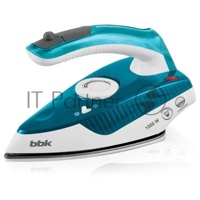 Утюг BBK ISE-1600 бирюзовый, 1000 Вт, 15 г/мин, 50 г/мин, 80 мл