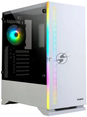 Компьютерный корпус ZALMAN S5, ATX, WHITE, WINDOW, 2xCOMBO (3.5" or 2.5"), 4x2.5", 2xUSB 2.0, 1xUSB 3.0, FRONT 1x120мм, REAR 1x120мм RGb