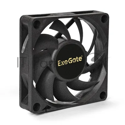 Вентилятор для корпуса ExeGate ExtraSilent ES07015S3P черный, 70 мм, 2000 об/мин, 18 дБ, 3 pin