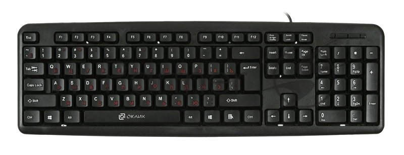 Клавиатура Oklick 90MV2 проводная, USB Type-A, чёрный