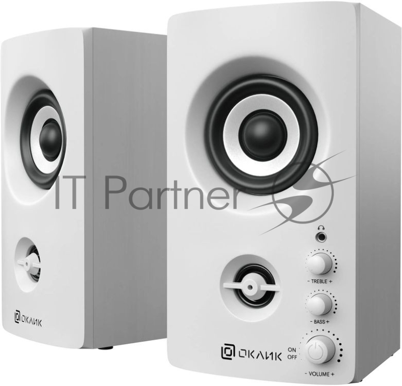 Акустическая система Oklick OK-164 2.0 белый 30Вт