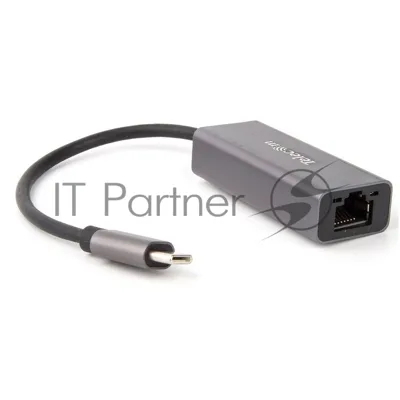 Кабель-переходник USB 3.1 Type-C -->RJ-45 1000Mbps Ethernet, Aluminum Shell, 0.15м Telecom TU320M