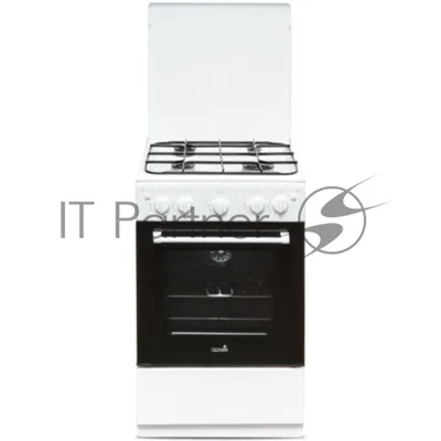 Плита газовая Cezaris ПГ 2150-06 белый, конфорок 4 газовых, духовка 43 л, 51 см x 85 см x 55 см