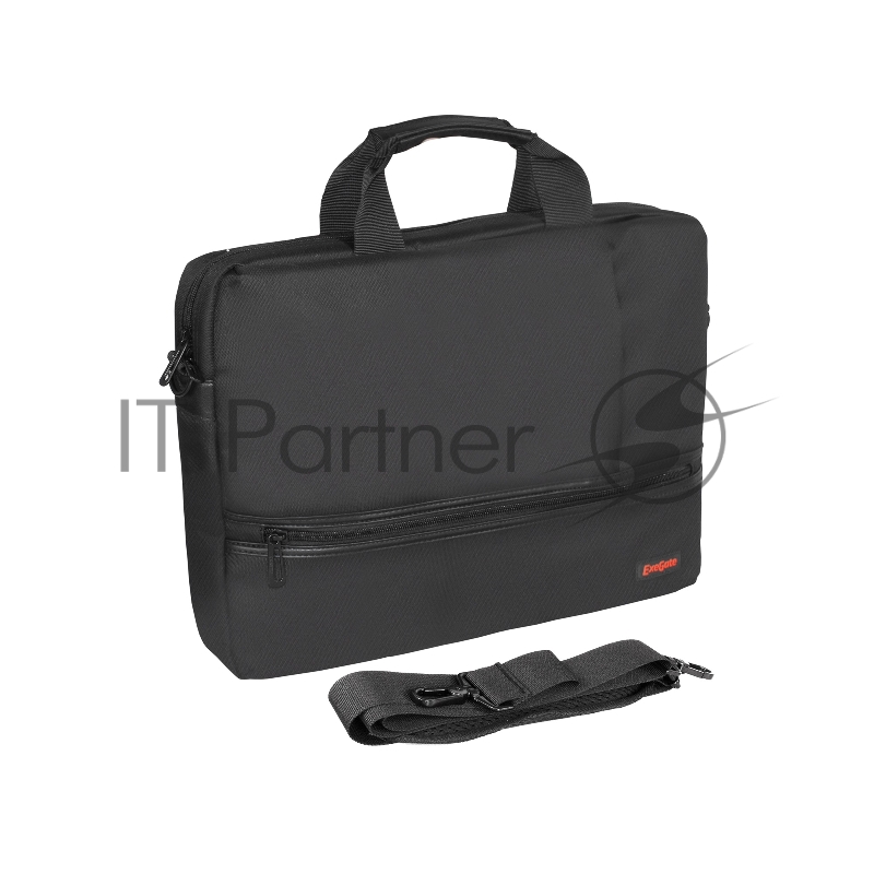 Сумка ExeGate BusinessPro EСС-115 Black, water resistant, черная, водоотталкивающий полиэстер, 15.6"