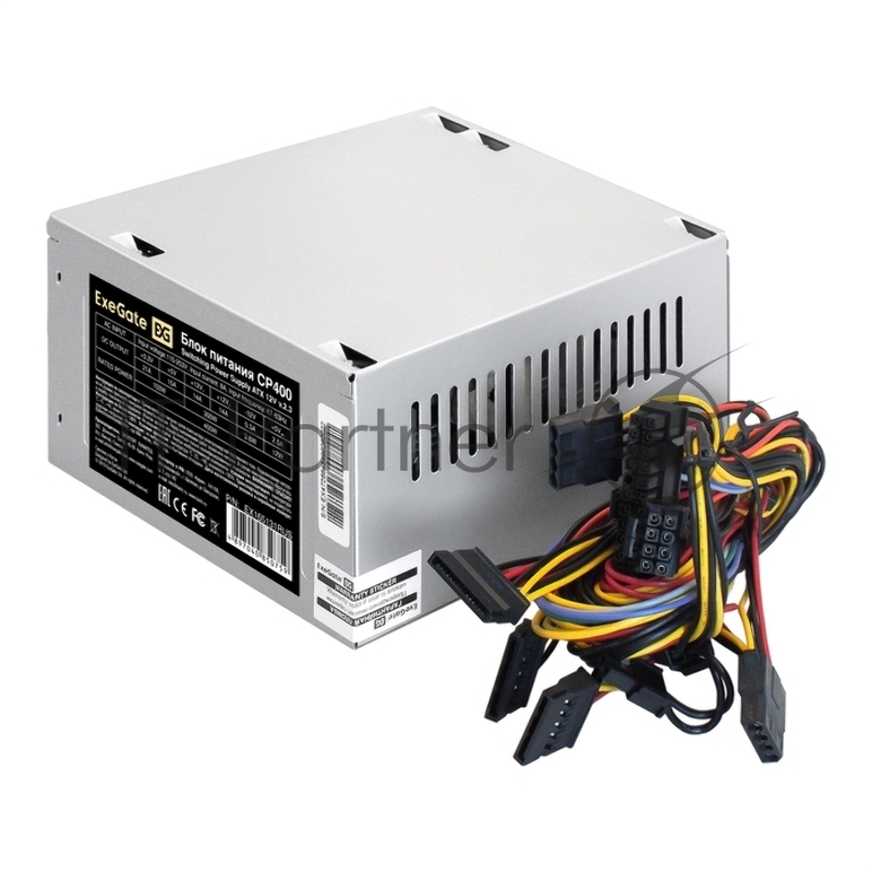 Блок питания ExeGate CP400 (EX165131RUS-PC), 400Вт, 80мм, серебряный