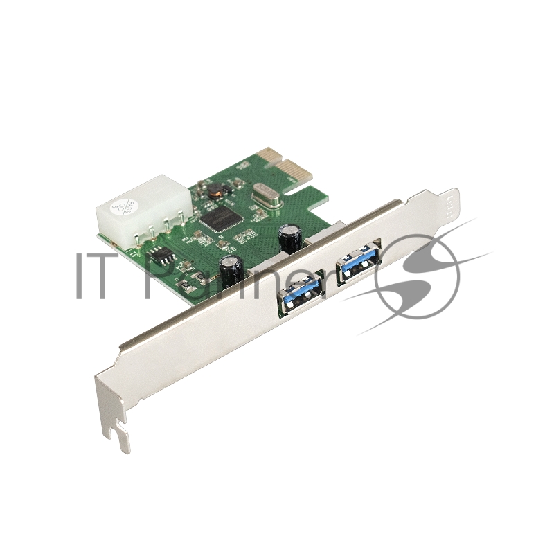 Контроллер ExeGate EXE-319 PCI-E 2.0, 2*USB 3.0 ext, разъем доп.питания (OEM)