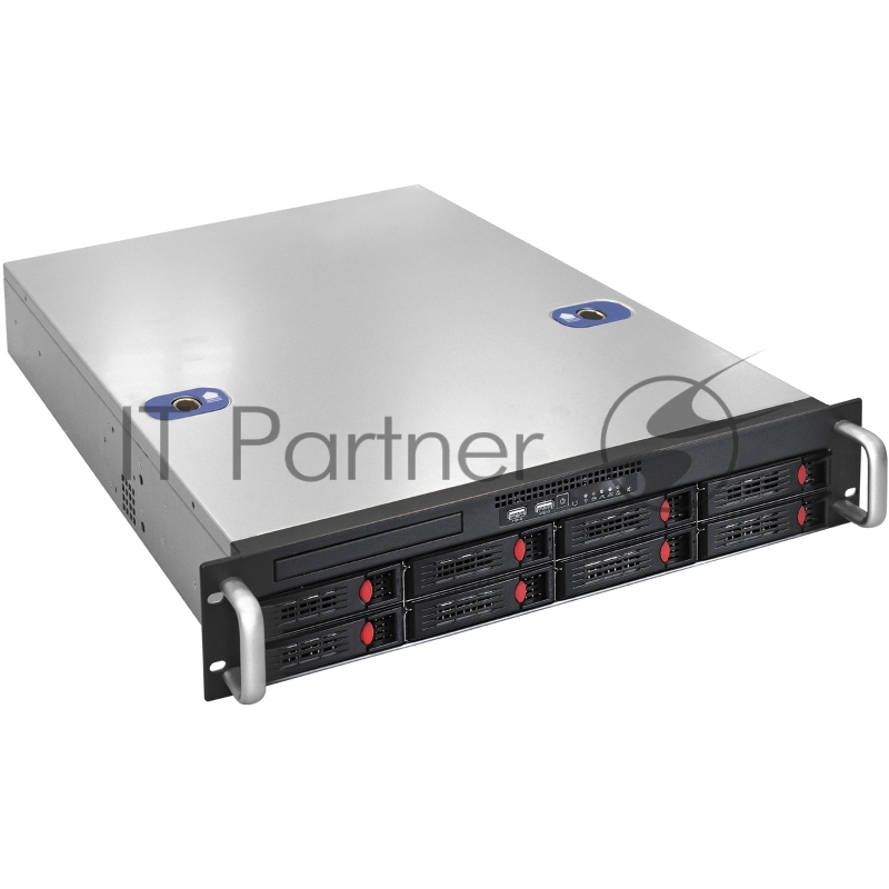 Серверный корпус Exegate EX281290RUS Pro 2U550-HS08 RM 19", высота 2U, глубина 550, БП 1U-600ADS, 8xHotSwap, USB