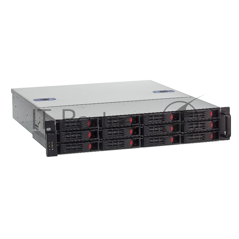 Серверный корпус ExeGate Pro 2U550-HS12 (RM 19", высота 2U, глубина 550, БП 1U-600ADS,12xHotSwap, USB)