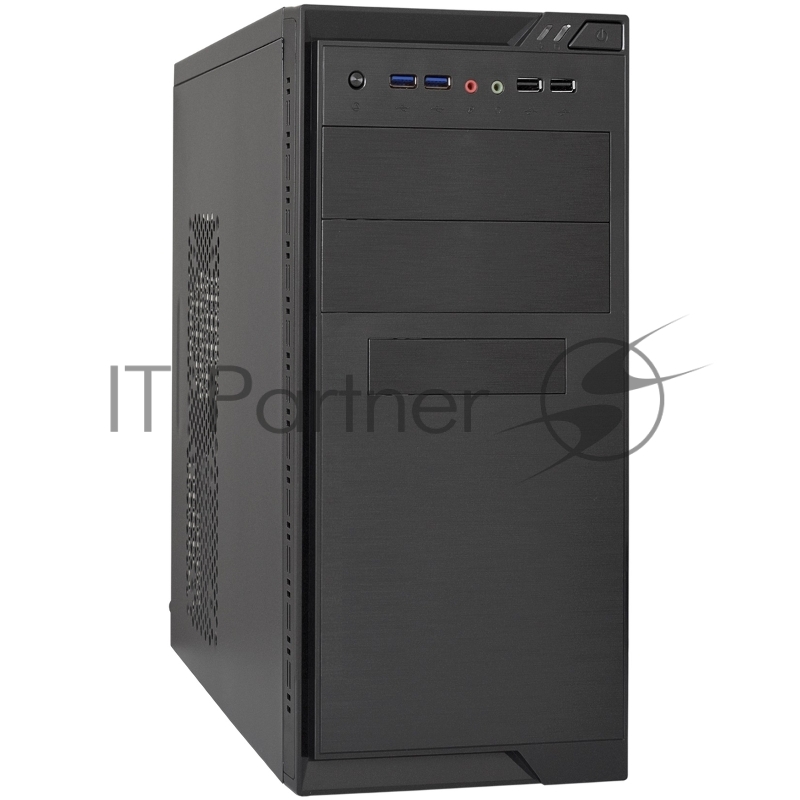 Компьютерный корпус Minitower ExeGate MA-372UX Black, mATX UN400, 120мм 2*USB+2*USB3.0, Audio