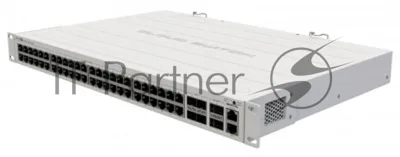 Коммутатор MikroTik CRS354-48G-4S+2Q+RM, 48×1 Гбит/с + 4×10 Гбит/с SFP+ + 2×40 Гбит/с QSFP+, управляемый