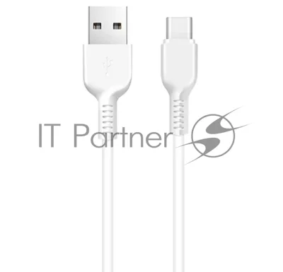 Кабель USB 2.0 HOCO X13, AM/Type-C M, белый, 1м