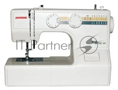 Швейная машина Janome My Style 100 белый, электромеханическая, горизонтальный, 13 операций, петля полуавтомат