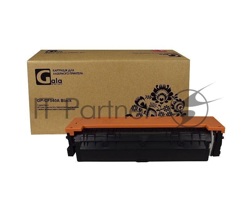 Картридж лазерный GalaPrint GP-CF540A (№203A) черный (1400 стр) для HP Color LaserJet Pro CM254/CM254dw/CM254nw/CM280/CM280nw/CM281/CM281fdn/CM281fdw