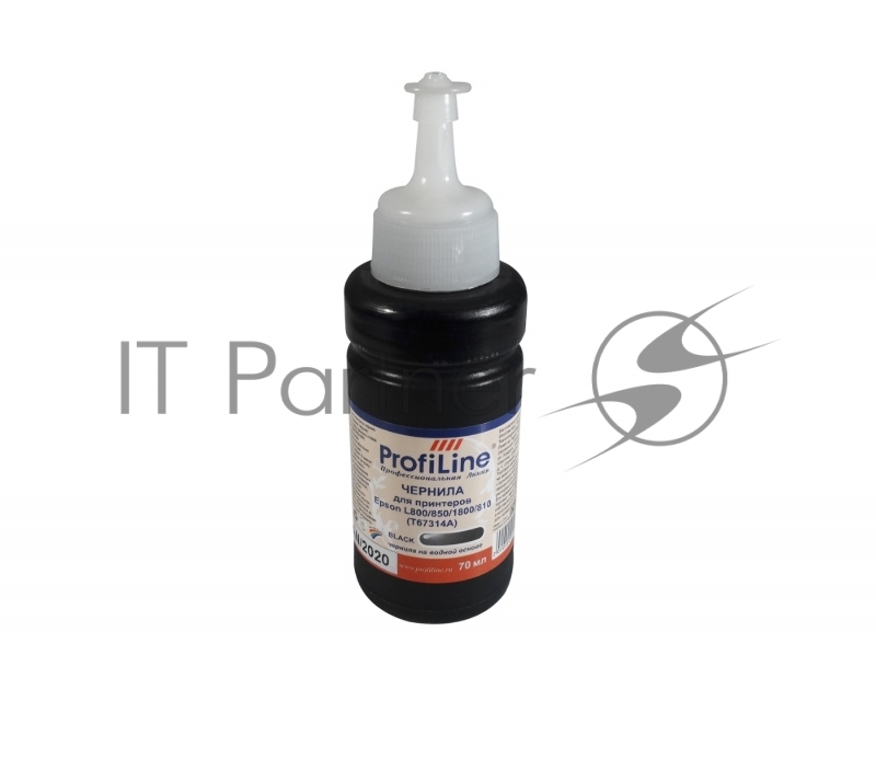 Чернила PL-T67314A/T66414A для принтеров Epson L800/850/1800/810/L100/210 черный 70 мл водн ProfiLine