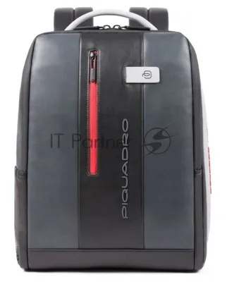 Рюкзак для ноутбука Piquadro Urban CA4818UB00/GRN серый/черный натур.кожа