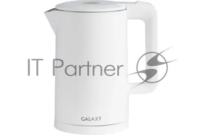 Электрочайник Galaxy GL 0323 белый, 1.7 л, 2000 Вт, скрытый нагревательный элемент