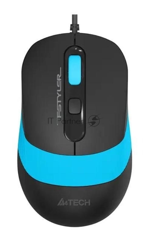 Мышь проводная A4Tech Fstyler FM10 черный/синий, 1600 dpi, USB, кнопки - 4