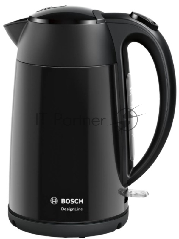 Чайник электрический Bosch TWK3P423 черный, 1.7 л, 2400 Вт, скрытый нагревательный элемент