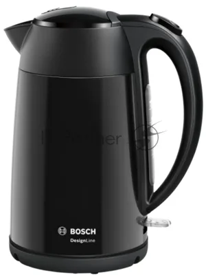 Чайник электрический Bosch TWK3P423 черный, 1.7 л, 2400 Вт, скрытый нагревательный элемент