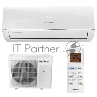 Кондиционер сплит-система Neoclima NS/NU-HAX09R 9000 BTU, 25 м², 26/40 дБ, охлаждение, обогрев, осушение, белый