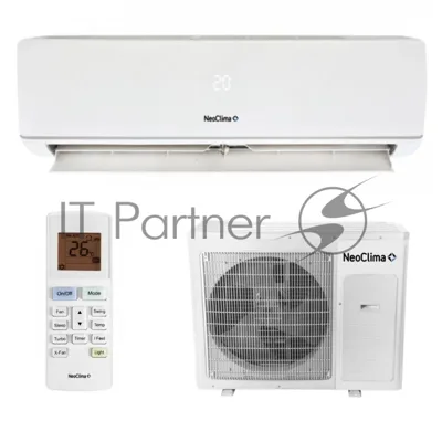 Кондиционер сплит-система Neoclima NS/NU-HAX24R 24000 BTU, 65 м², 35/48 дБ, охлаждение, обогрев, осушение, белый