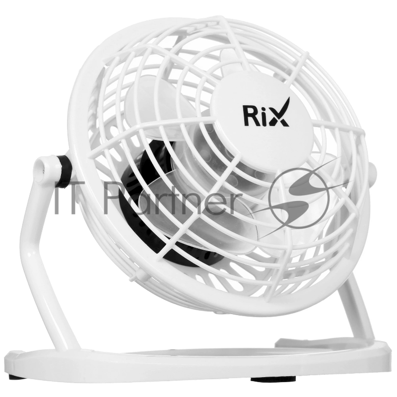 Вентилятор Rix RDF-1500USB белый, настольный, 2.5 Вт, 1 скорость, 10 см