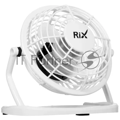 Вентилятор Rix RDF-1500USB белый, настольный, 2.5 Вт, 1 скорость, 10 см