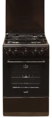 Плита газовая Cezaris ПГ 2150-07 коричневый, конфорок 4 шт, духовка 43 л, 51 см x 85 см x 55 см