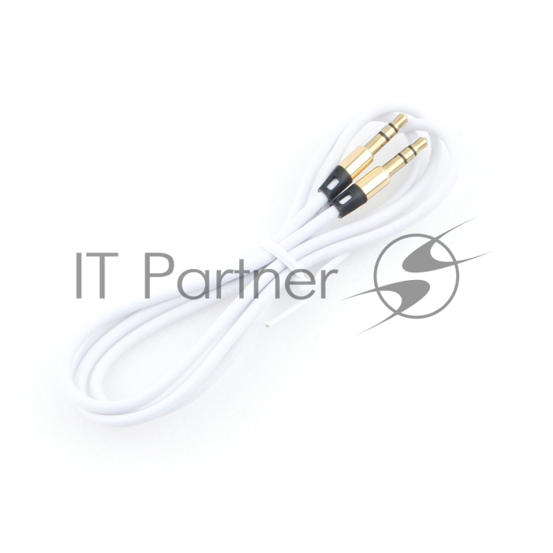 Кабель аудио Cablexpert CCAB-01-35MM-1MW, 3.5 Jack (M)/3.5 Jack (M), белый. 1м, блистер