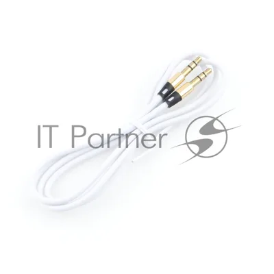 Кабель аудио Cablexpert CCAB-01-35MM-1MW, 3.5 Jack (M)/3.5 Jack (M), белый. 1м, блистер