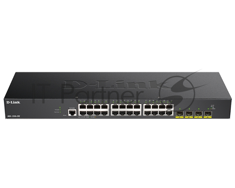 Коммутатор D-Link DGS-1250-28X/A1A, 24×1 Гбит/с + 4×10 Гбит/с SFP+, управляемый