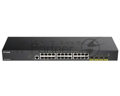Коммутатор D-Link DGS-1250-28X/A1A, 24×1 Гбит/с + 4×10 Гбит/с SFP+, управляемый