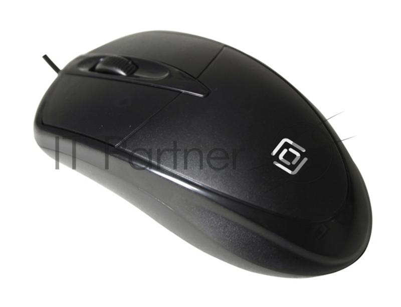 Мышь проводная Oklick 125M черный, 1200 dpi, USB, кнопки - 3