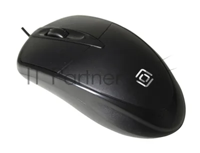 Мышь проводная Oklick 125M черный, 1200 dpi, USB, кнопки - 3