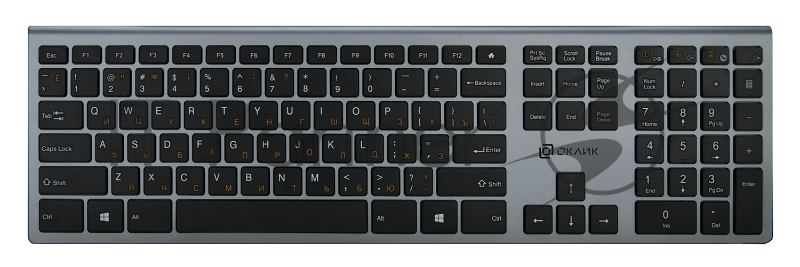 Клавиатура Oklick 890S беспроводная, радиоканал, серый