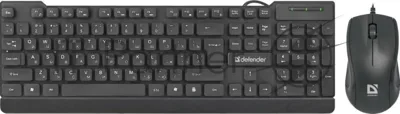 Комплект клавиатура+мышь Defender York C-777 проводной, USB, 1000 DPI, чёрный