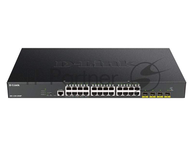 Коммутатор D-Link DGS-1250-28XMP/A1A, 24×1 Гбит/с + 4×10 Гбит/с SFP+, управляемый