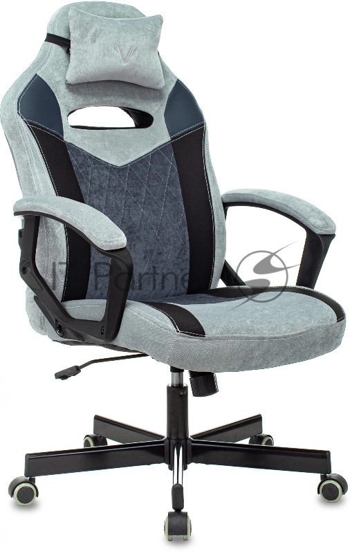 Кресло Бюрократ VIKING 6 KNIGHT BL FABRIC синий, ткань, 120 кг, механизм качания