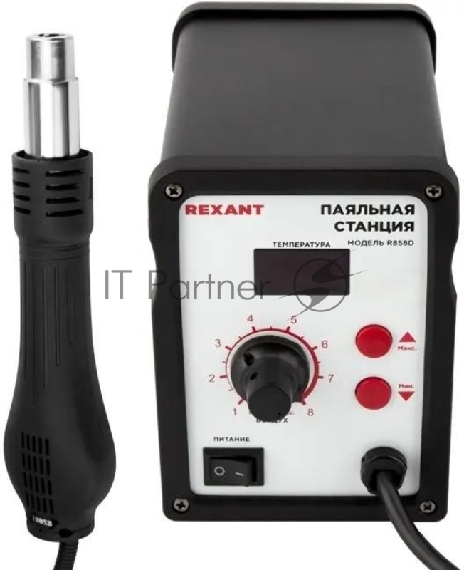 Паяльная станция (термофен) Rexant термовоздушная с цифровым дисплеем 150-500°С (R858D)