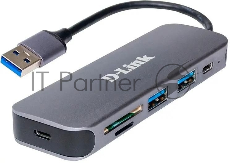 USB-концентратор D-Link DUB-1325/A1A, USB 3.0, USB 3.0/USB Type-C, SD/microSD, адаптер/USB
