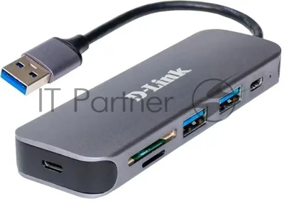 USB-концентратор D-Link DUB-1325/A1A, USB 3.0, USB 3.0/USB Type-C, SD/microSD, адаптер/USB
