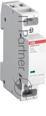 Контактор модульный ABB ESB20-20N-06 20А АС-1, 2НО, катушка 230В AC/DC 1SBE121111R0620